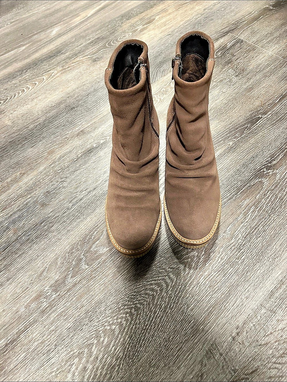 Bos & Co Alina lined  Leather Ankle Boots Brown EU 36